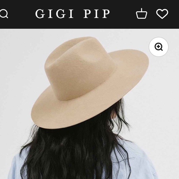 GIGI PIP Emma Wide Brim Fedora Tan Small 57 blemished new! NWT main image 8